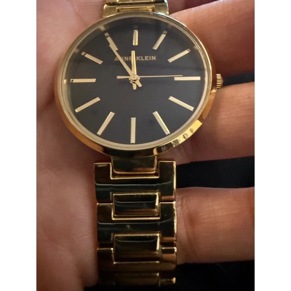 Anne Klein watch gold tone